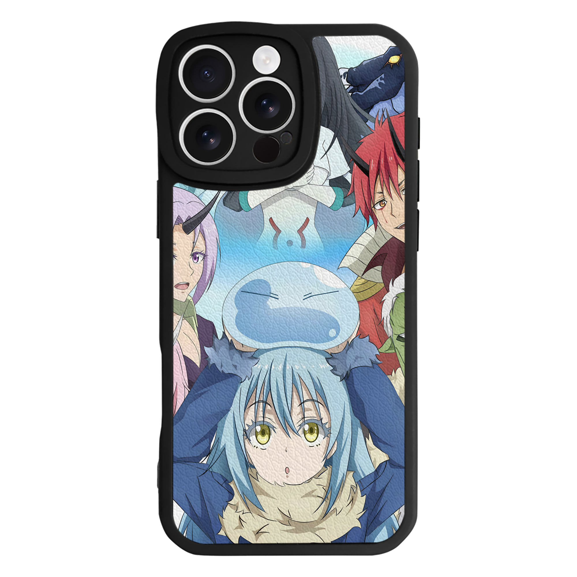 （画像用） 転スラ Regarding Reincarnated to Slime 【iPhone 16シリーズ対応】シリコンスマホケース（レザー調） 材質：シリコン